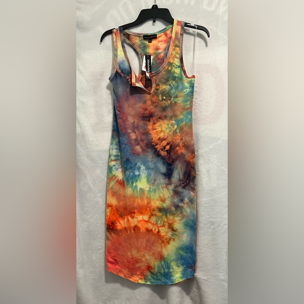 NWT Absolutely ❤️ it!! Tie Dye Racerback Stretchy Mini Dress